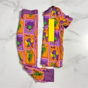 New WeiWei Barney Colorful Bamboo Pajama Set Size 4T